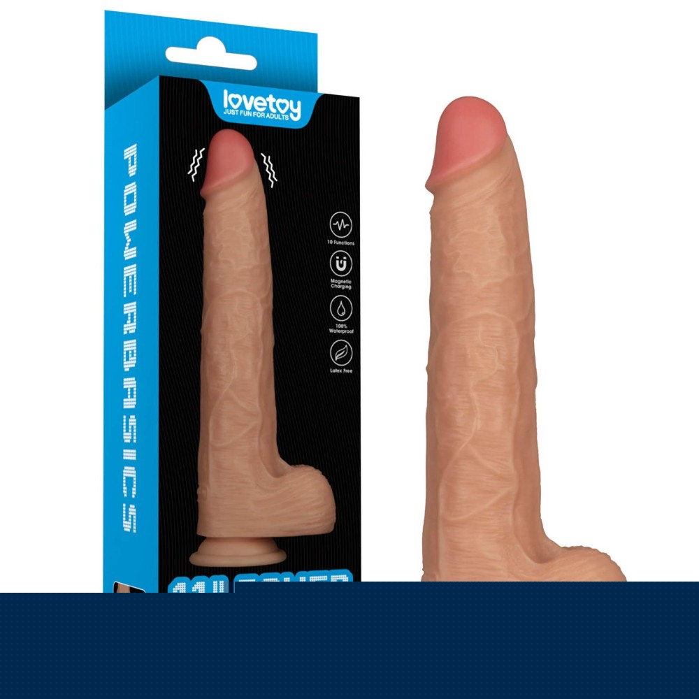 Реалістичний вібратор - Vibrating Power Basics Cock 11" - зображення 1