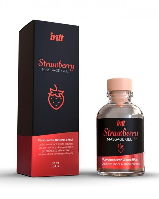 Гель для масажу - Intt Strawberry Massage Gel, 30 мл - зображення 1