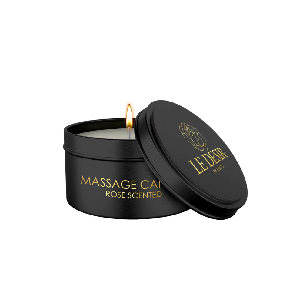 Масажна свічка - Le Desir Erotic Massage Candle Rose Scented, 100 г - зображення 1