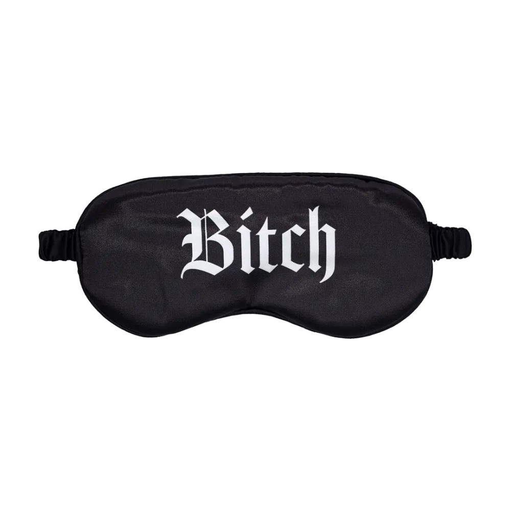 Маска на очі - Ouch! Satin Blindfold Bitch Black - зображення 1