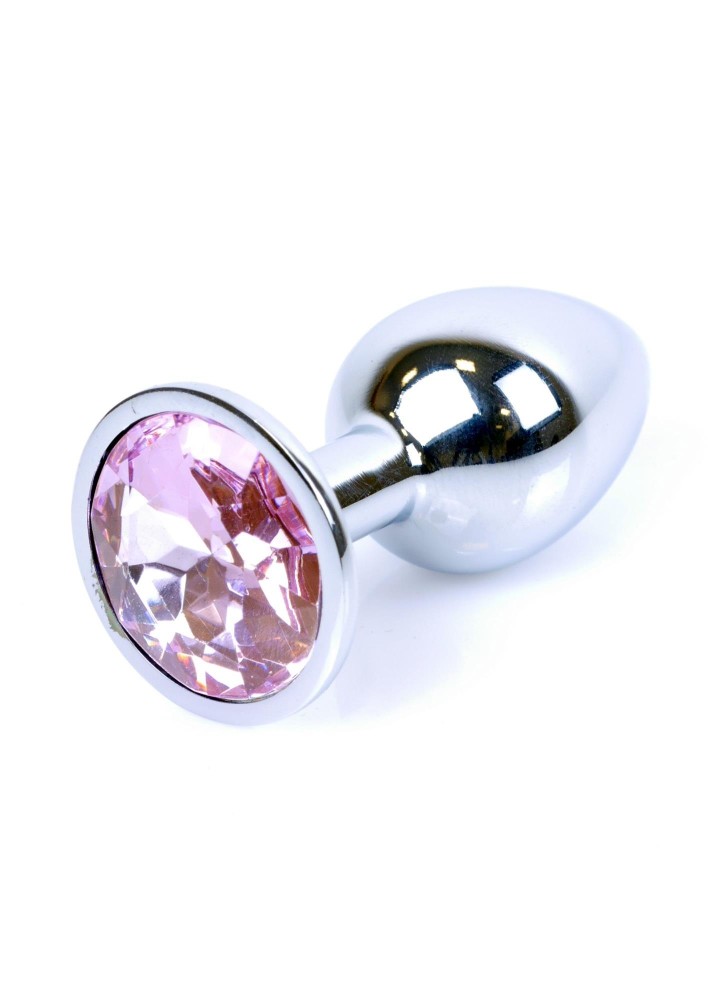 Анальна пробка - Jewellery Silver Plug - Light Pink - зображення 1