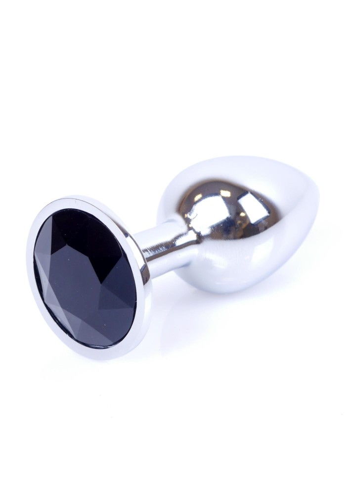 Анальна пробка - Jewellery Silver Plug - Black - зображення 1