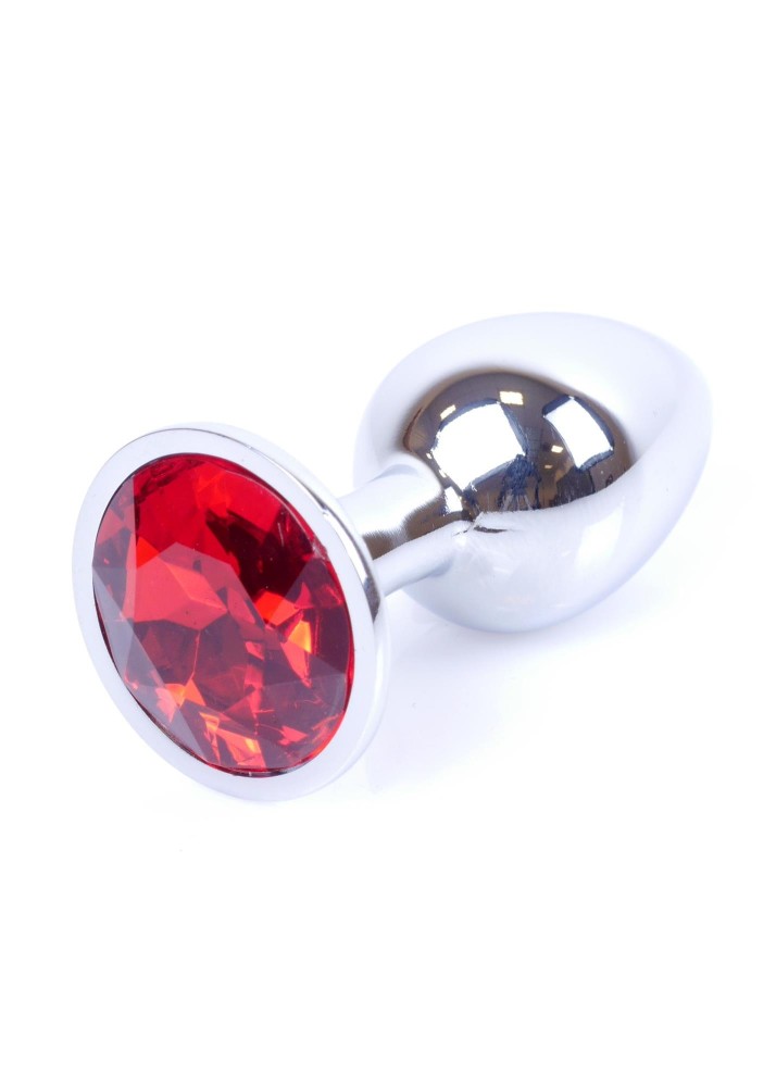 Анальна пробка - Jewellery Silver Plug - Red - зображення 1