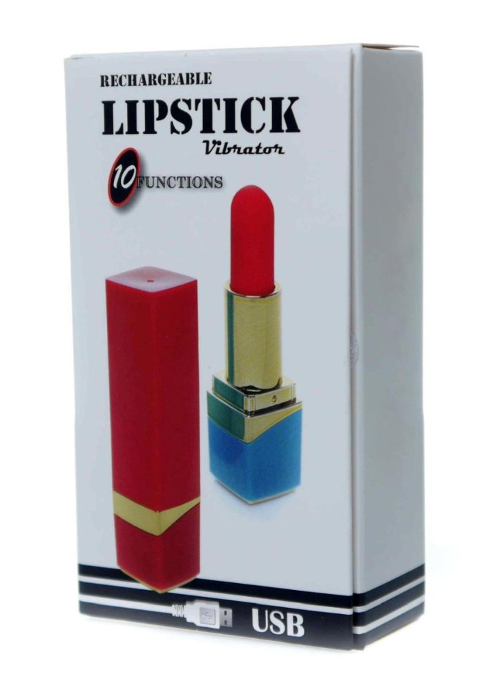 Міні-вібратор - Rechargeable Lipstick Vibrator Black - зображення 1