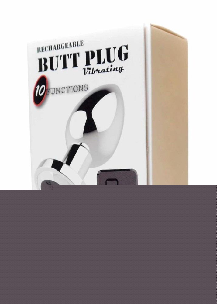 Анальна пробка - Rechargeable Butt Plug Vibrator Silver - зображення 1