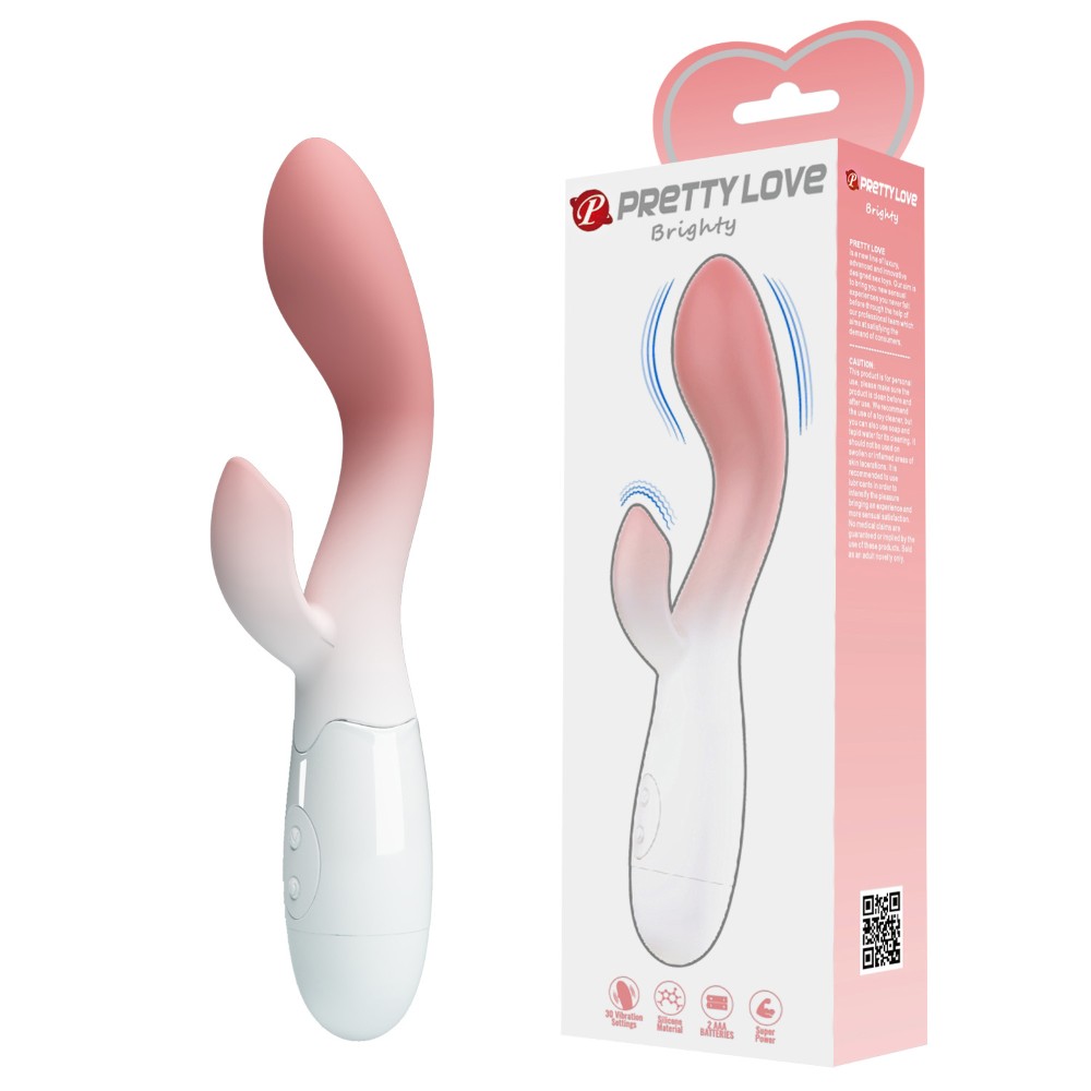 Вібратор - Pretty Love Brighty Vibrator White/Pink - зображення 1