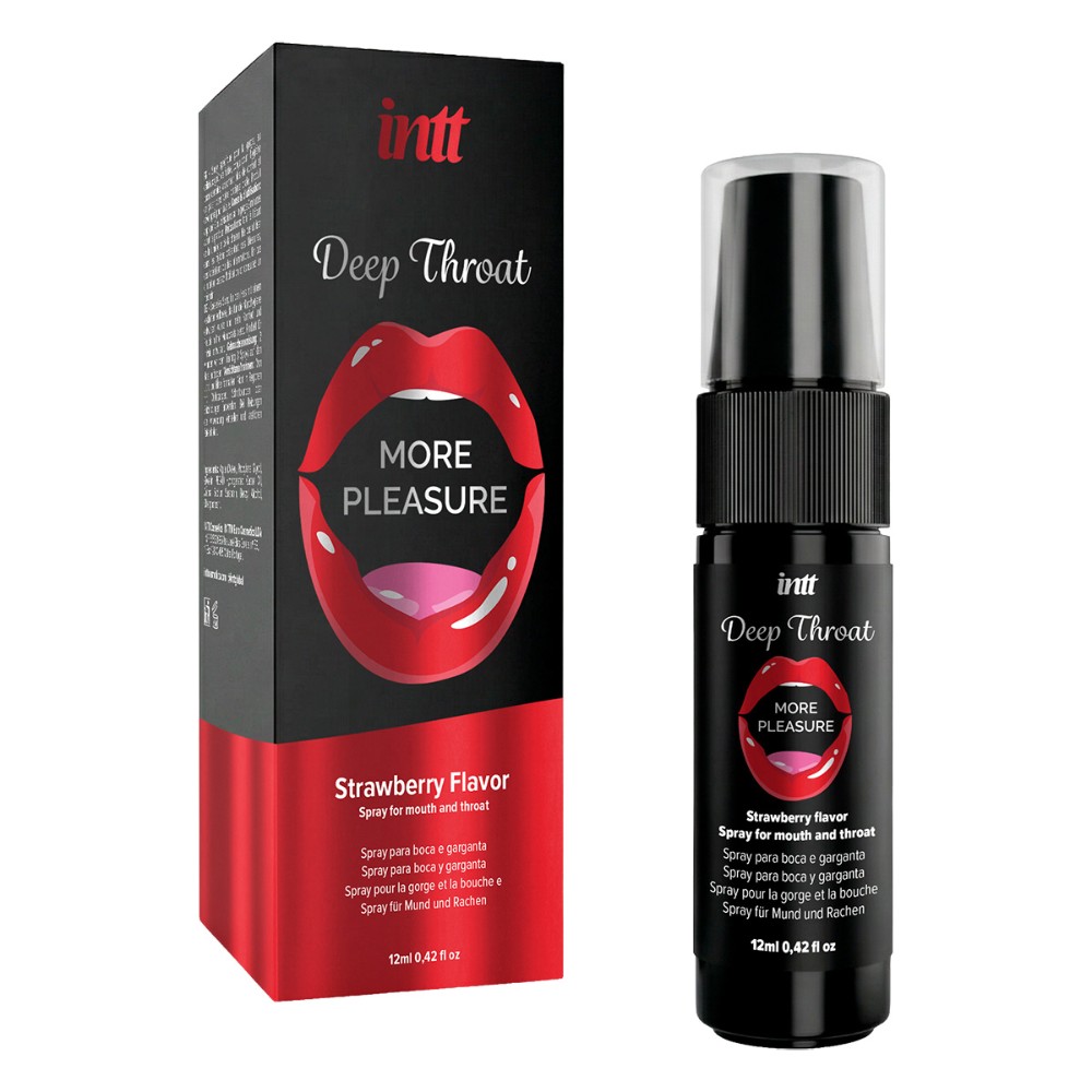 Спрей для глибокого горла - Intt Deep Throat Strawberry, 12 мл - зображення 1