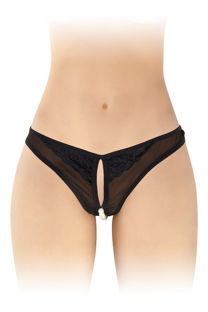Трусики з перлинами і доступом Fashion Secret Sophie Black - зображення 1