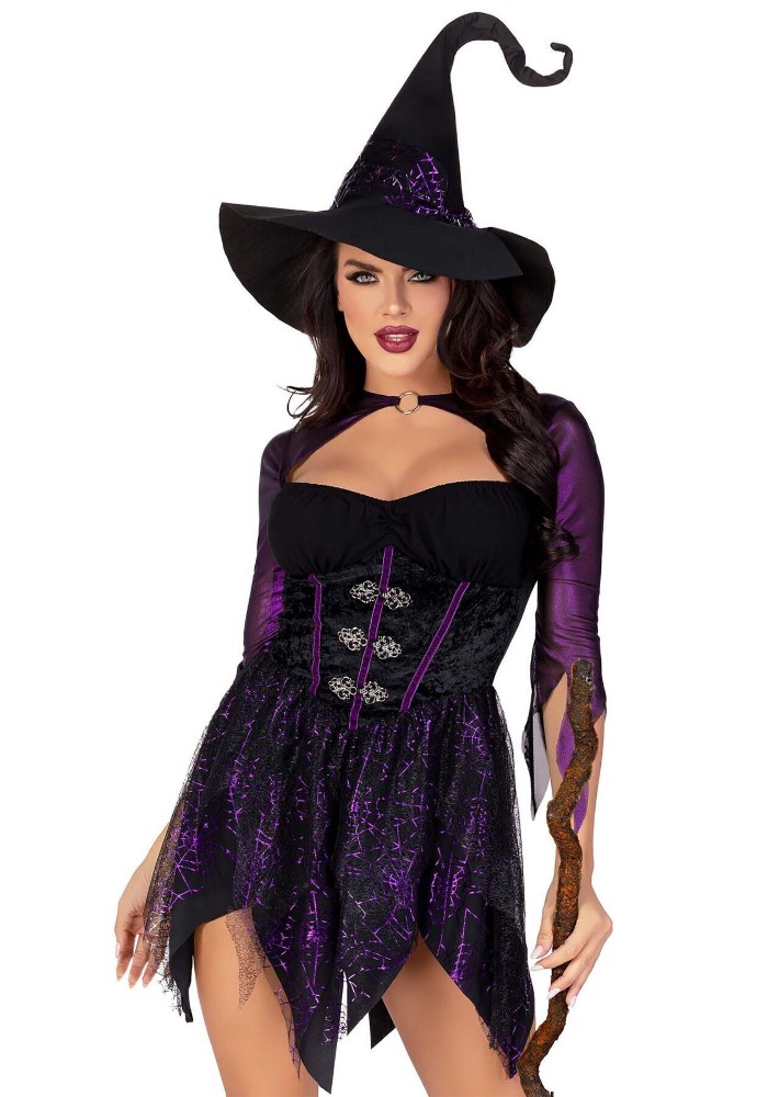 Костюм відьми Leg Avenue Mystical Witch XL, сукня, капелюх - зображення 1