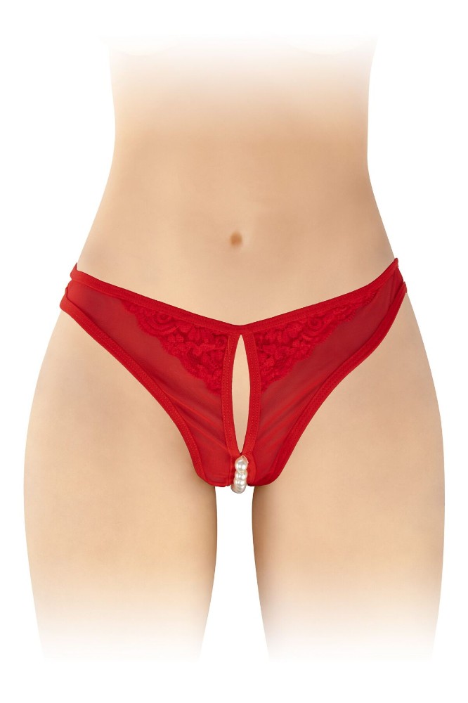 Трусики з перлинами і доступом Fashion Secret Sophie Red - зображення 1