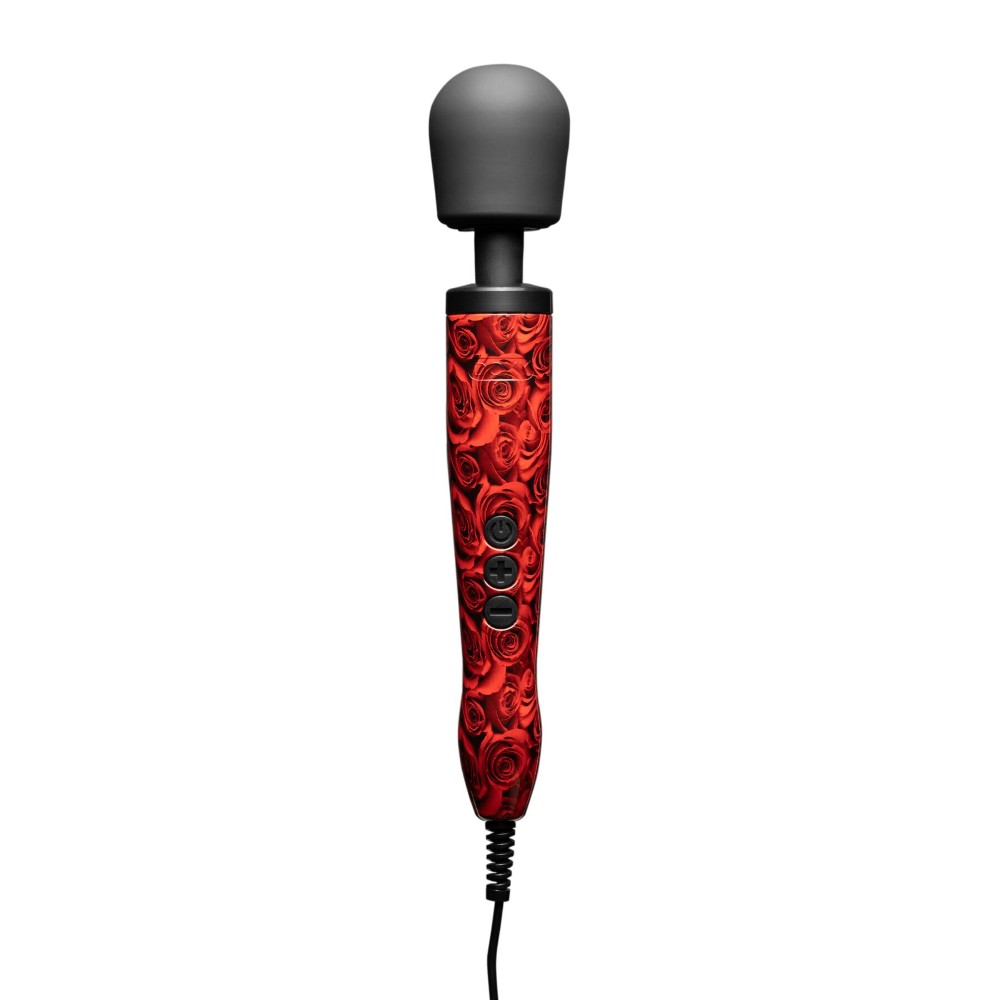 Вібромасажер DOXY Original ROSE PATTERN, дуже потужний, живлення 220В, пульсівні вібрації - зображення 1