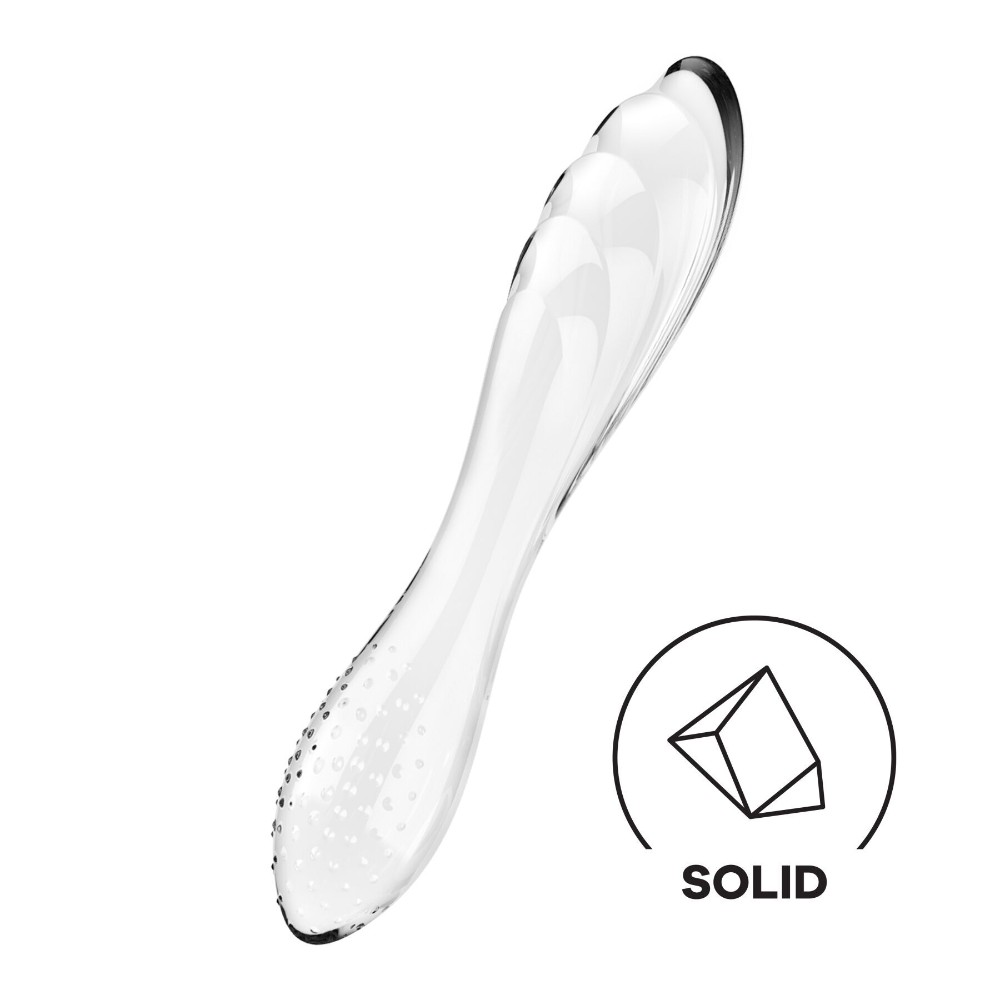 Двосторонній скляний дилдо Satisfyer Dazzling Crystal 1 Transparent (м'яте паковання!!!) - зображення 1