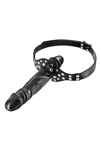 Кляп з подвійним фалоімітатором Fetish Tentation Double Penis Gag (м'яте паковання!!!) - зображення 1