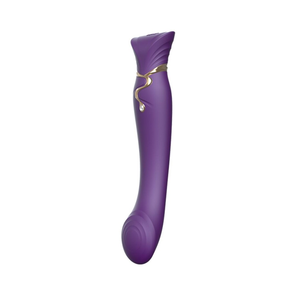 Смартвібратор Zalo — Queen Twilight Purple, пульсівна перлина, кристал Swarovski - зображення 1