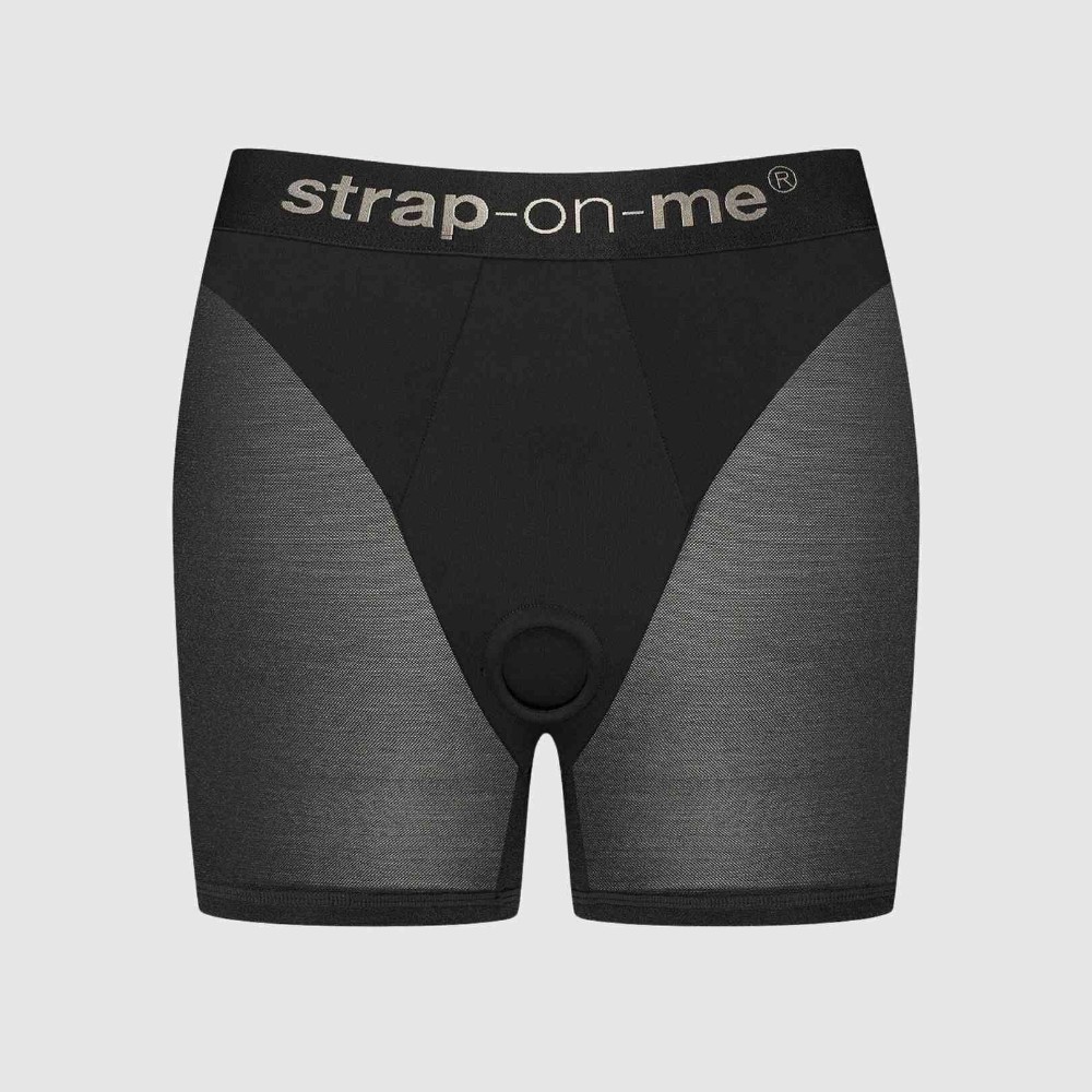 Шорти з фіксацією дилдо Strap-On-Me Harness Lingerie Halo – S – Black, велосипедки - зображення 1
