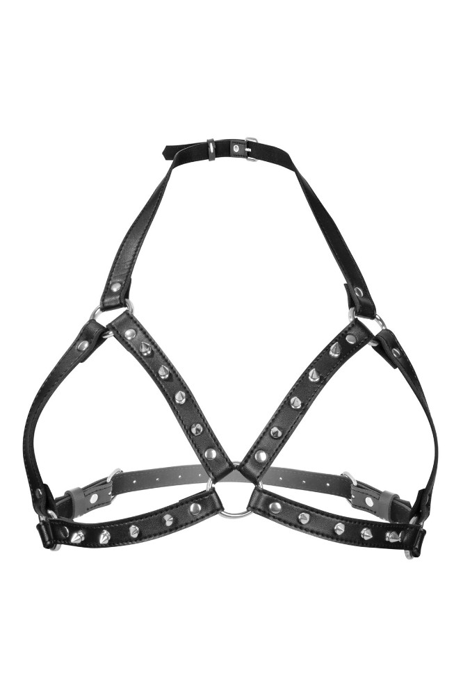 Портупея з металевими шипами Fetish Tentation Sexy Adjustable Chest Harness - зображення 1
