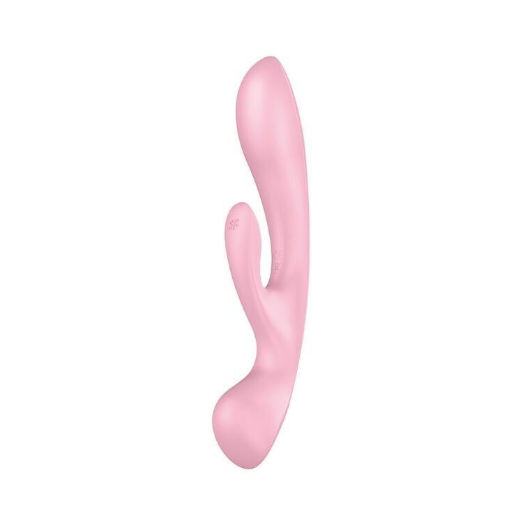 Двосторонній вібратор-кролик Satisfyer Triple Oh Pink (м'яте паковання!!!) - зображення 1