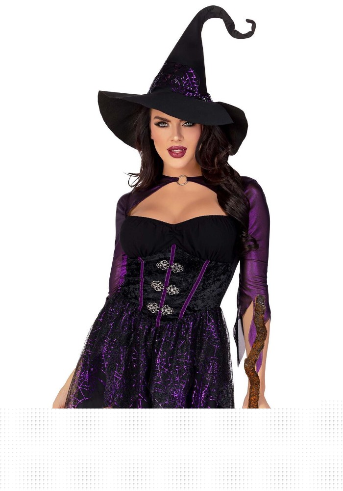 Костюм відьми Leg Avenue Mystical Witch L, сукня, капелюх - зображення 1