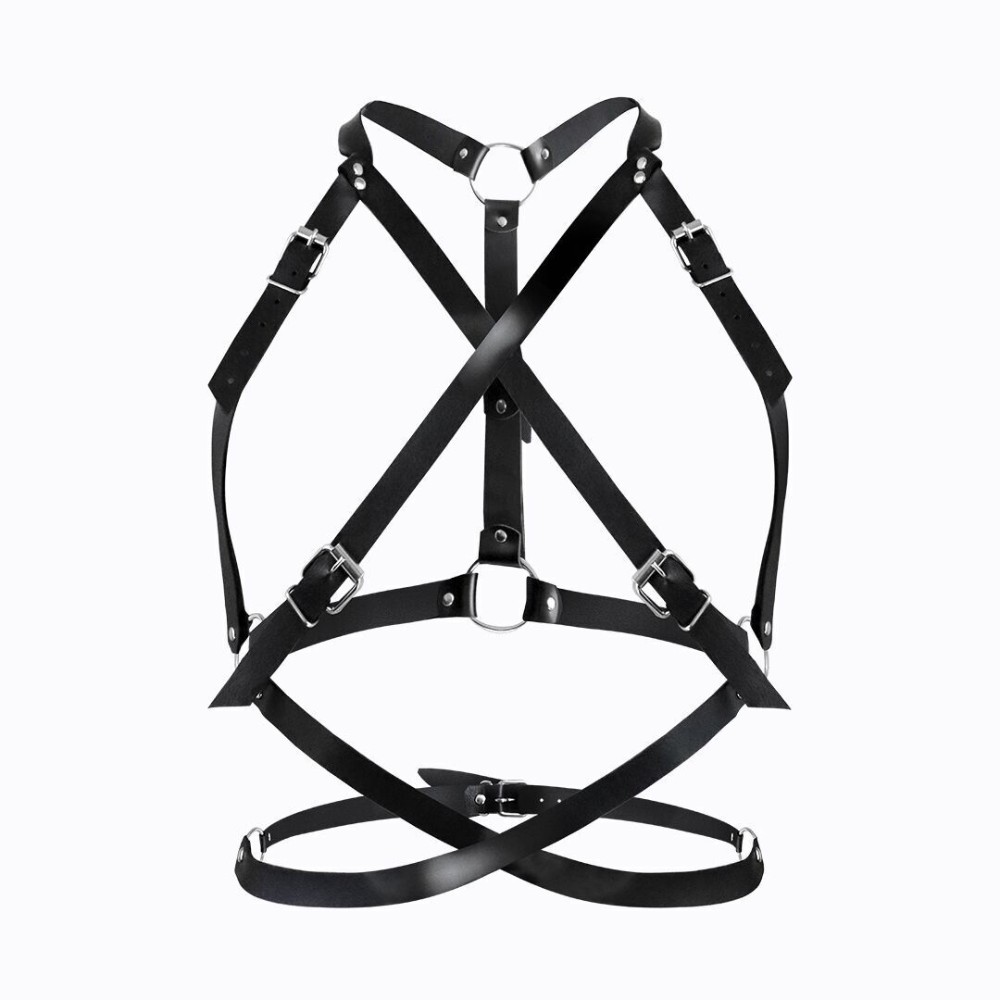 Портупея жіноча Art of Sex - Agnessa Leather harness, Чорний L-2XL - зображення 1