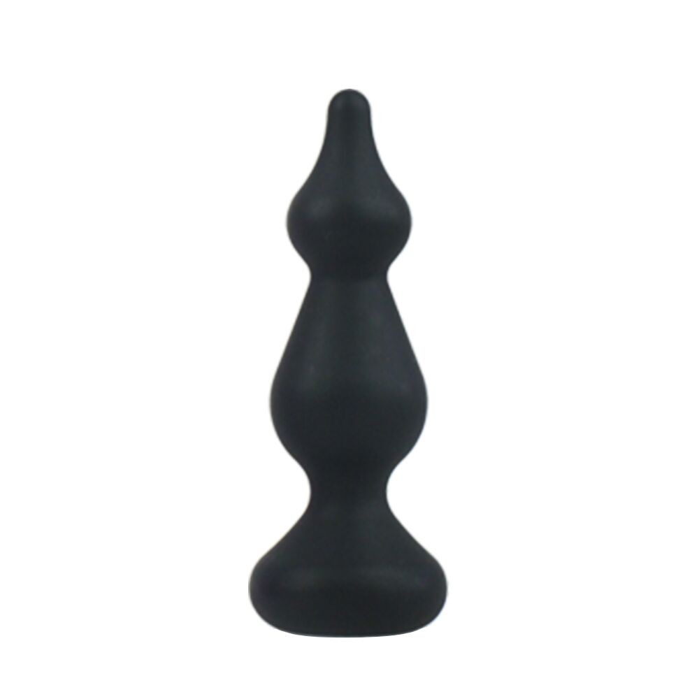 Анальна пробка Adrien Lastic Amuse Mini Black (S) з двома переходами, макс. діаметр 3 см - зображення 1