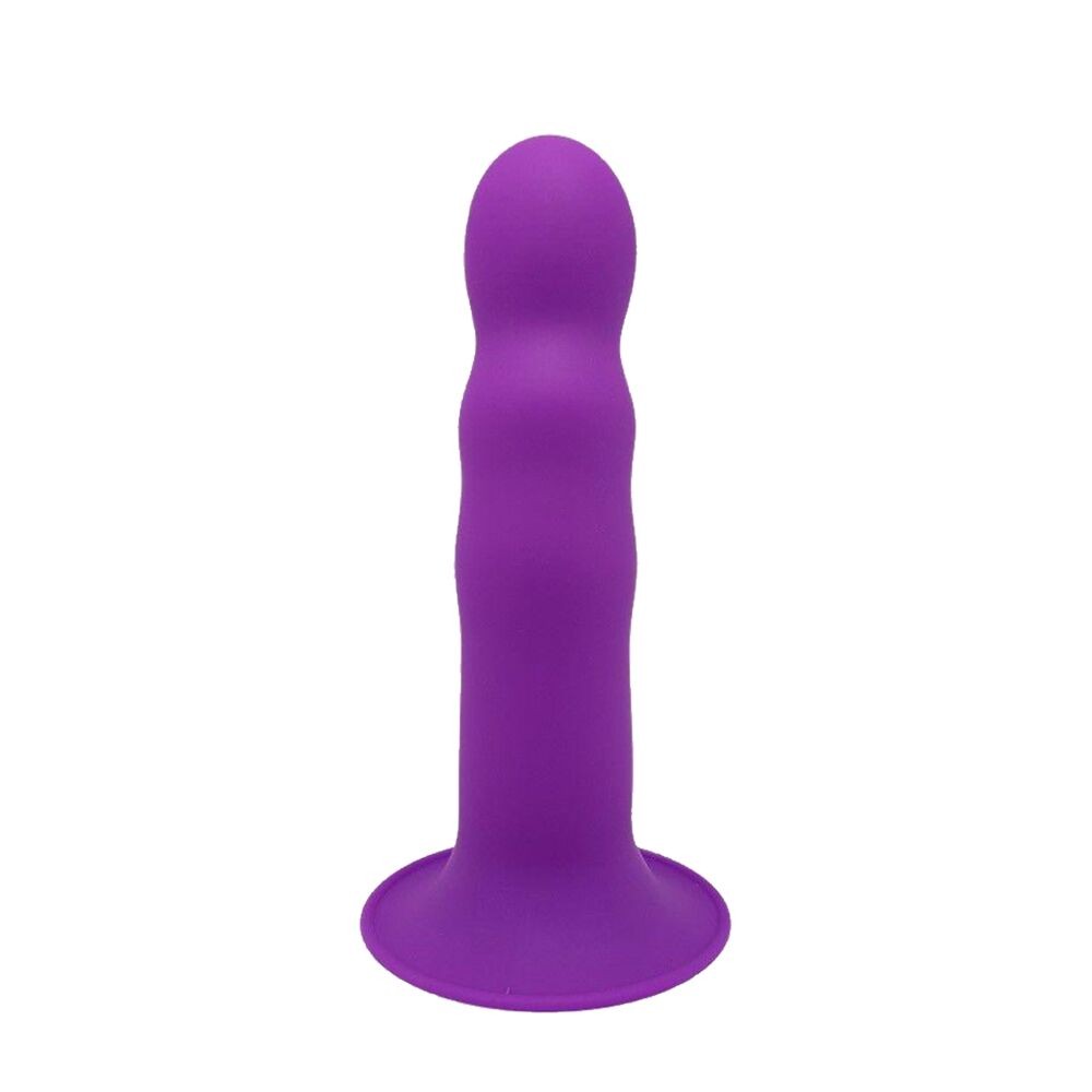 Дилдо з присоскою Adrien Lastic Hitsens 3 Purple, відмінно для страпона, діам. 4,1см, довжина 18,2см - зображення 1