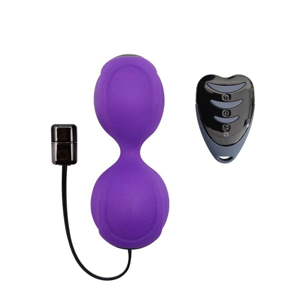 Вагінальні кульки з вібрацією Adrien Lastic Kegel Vibe Purple, діаметр 3,7 см - зображення 1