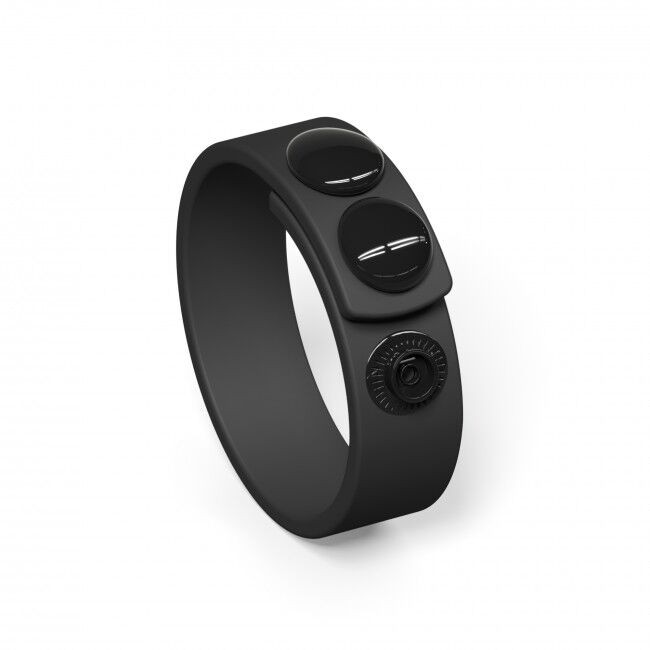 Регульоване ерекційне кільце на кнопках Love To Love HERO RING - BLACK ONYX - зображення 1