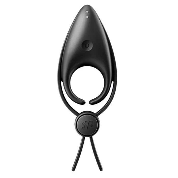 Ерекційне віброкільце-ласо з регулюванням розміру Satisfyer Sniper Black - зображення 1