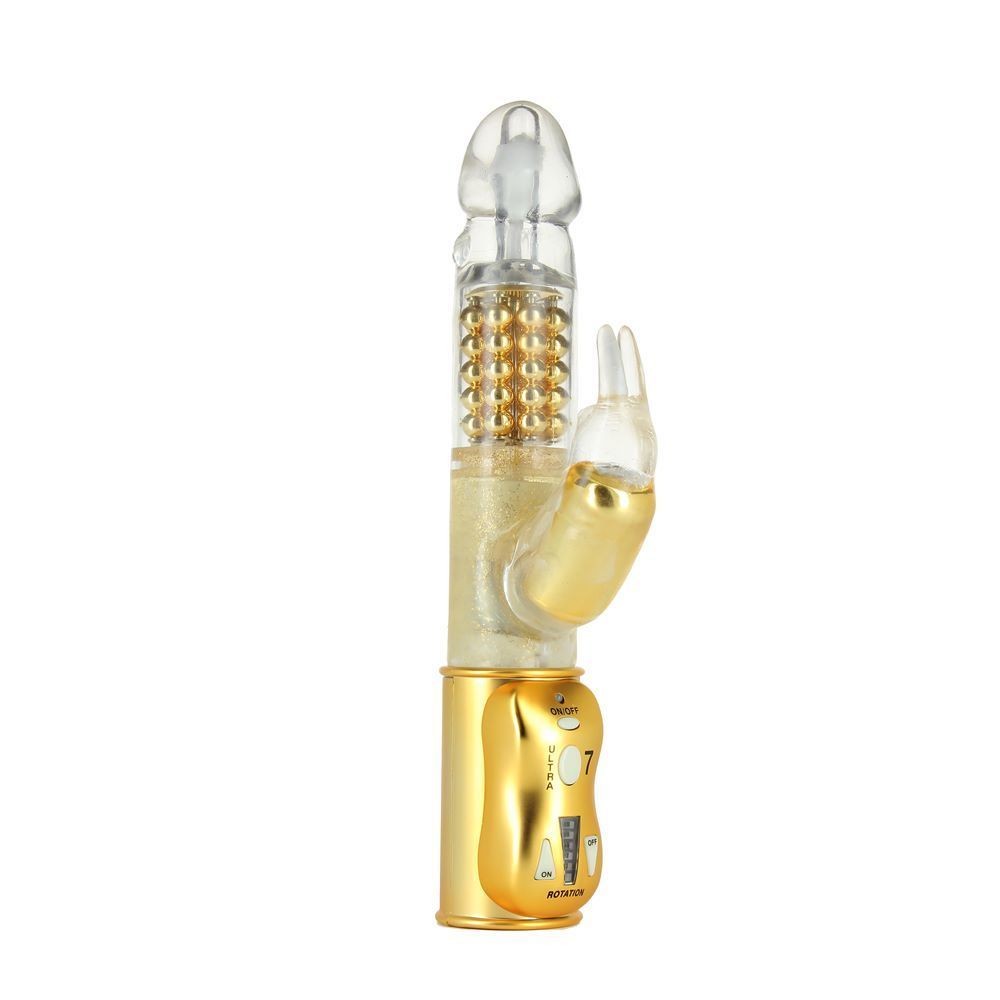 Вібратор-кролик Dorcel Orgasmic Rabbit Gold з перлинним масажем - зображення 1