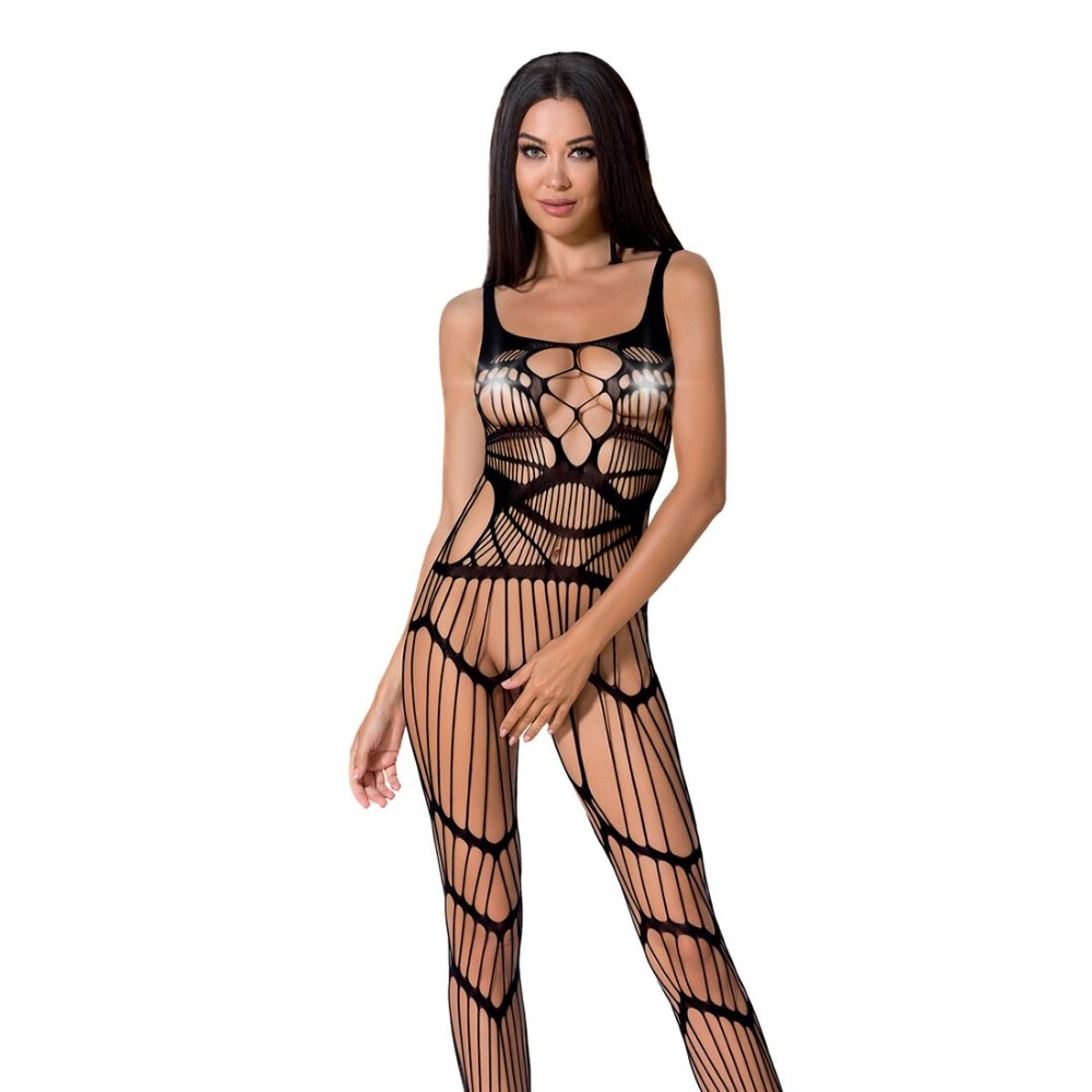 Бодістокінг Passion BS058 black, комбінезон, дуже повітряний - зображення 1