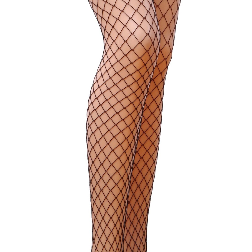 Колготки в сіточку без виділених трусиків Passion TI019 типу Кабаретка 1/2 (fishnet), nero - зображення 1