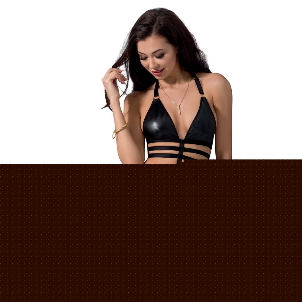 Боді монокіні під латекс Passion Exclusive LAMIS BODY L/XL, black - зображення 1