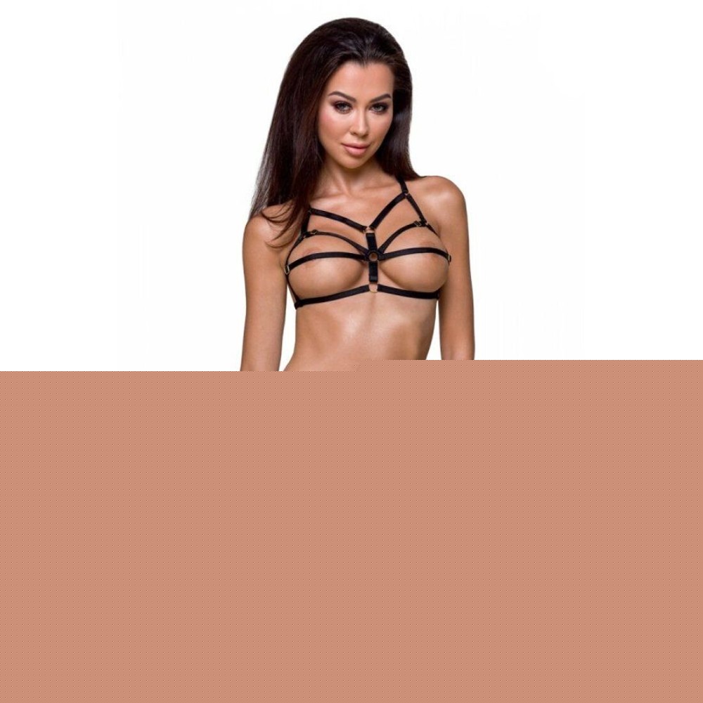Бюстгальтер-стрепи Passion Exclusive ARMANDA BRA L/XL, black - зображення 1