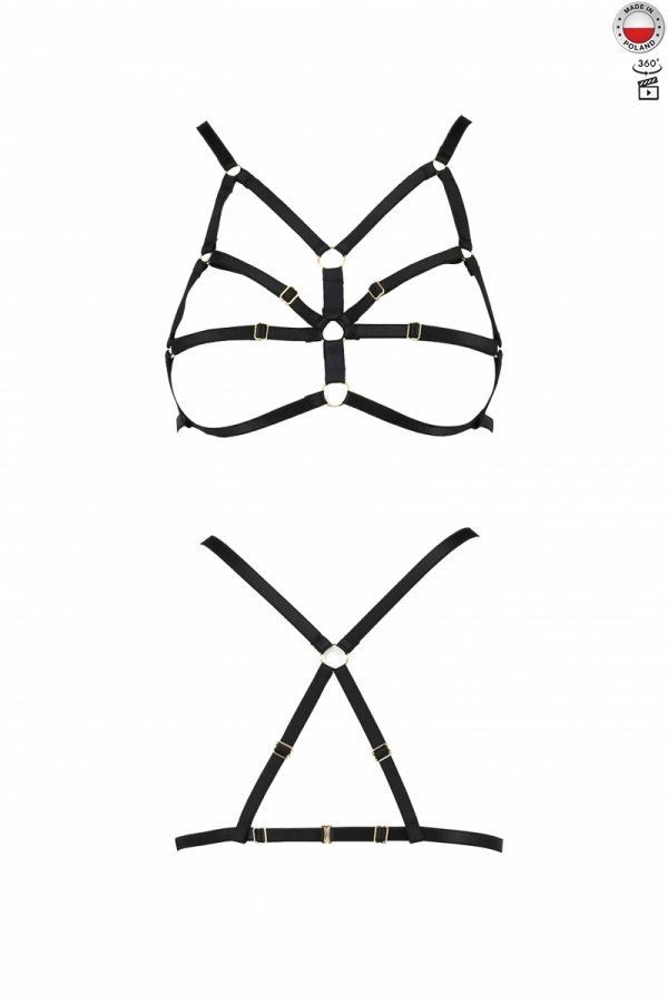 Бюстгальтер-стрепи Passion Exclusive ARMANDA BRA XXL/XXXL, black - зображення 1