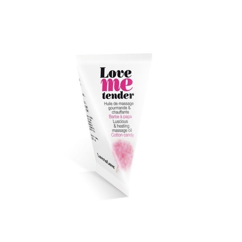Масажна олія Love To Love - Love Me Tender, Cotton candy (10 мл), аромат цукрова вата, без парабенів - зображення 1