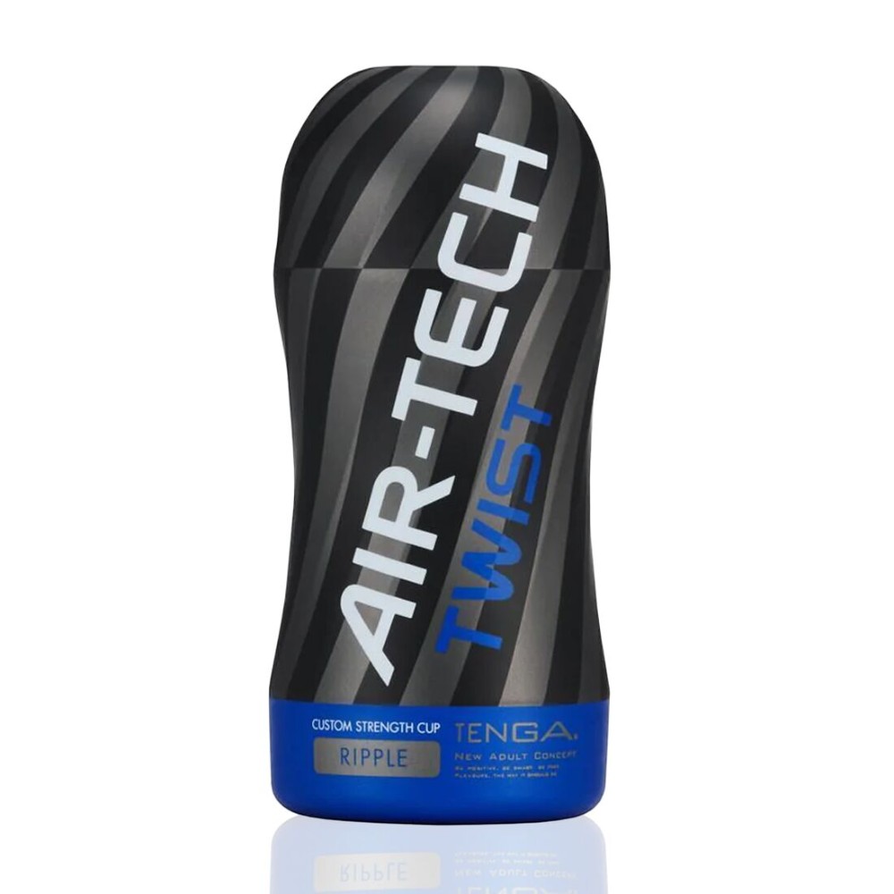 Мастурбатор Tenga Air-Tech Twist Ripple Blue зі змінною тугістю обхвату, ефект глибокого мінету - зображення 1