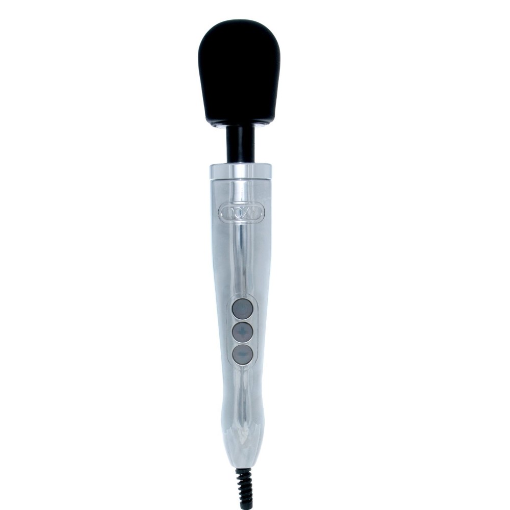 Вібромасажер DOXY Die Cast Polished (Silver), дуже потужний, живлення 220В, металевий корпус - зображення 1