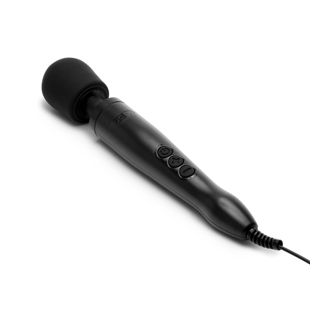Вібромасажер DOXY Original Black, дуже потужний, живлення 220В, пульсівні вібрації - зображення 1
