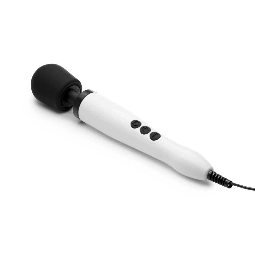 Вібромасажер DOXY Original White, дуже потужний, живлення 220В, пульсівні вібрації - зображення 1