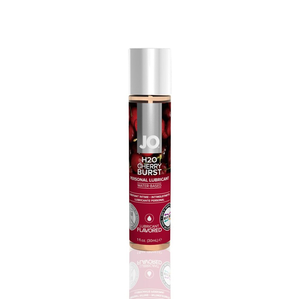 Змазка на водній основі JO H2O — Cherry Burst (30 мл) без цукру, рослинний гліцерин - зображення 1