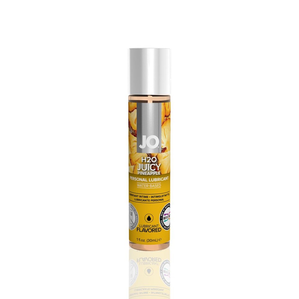 Змазка на водній основі JO H2O — Juicy Pineapple (30 мл) без цукру, рослинний гліцерин - зображення 1