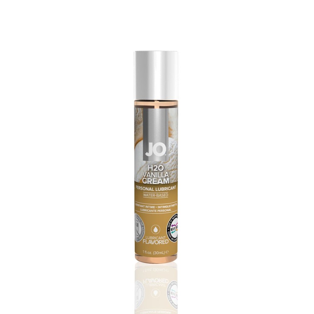 Змазка на водній основі JO H2O — Vanilla Cream (30 мл) без цукру, рослинний гліцерин - зображення 1