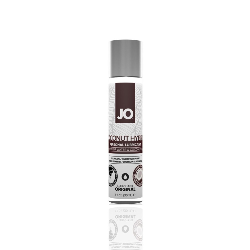Змазка-крем з кокосовою олією JO Coconut Hybrid ORIGINAL (30 мл) біла - зображення 1
