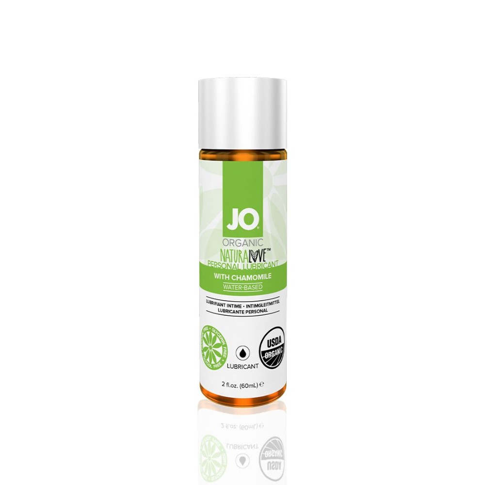 Змазка на водній основі JO NATURALOVE — ORGANIC (60 мл) з екстрактом листя агави та ромашки - зображення 1