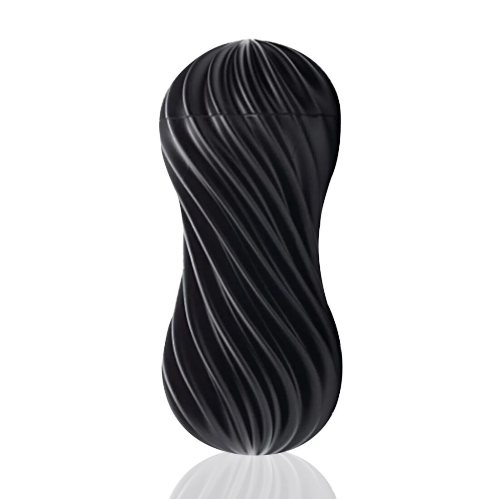 Мастурбатор Tenga Flex Rocky Black зі змінною інтенсивністю, можна скручувати - зображення 1
