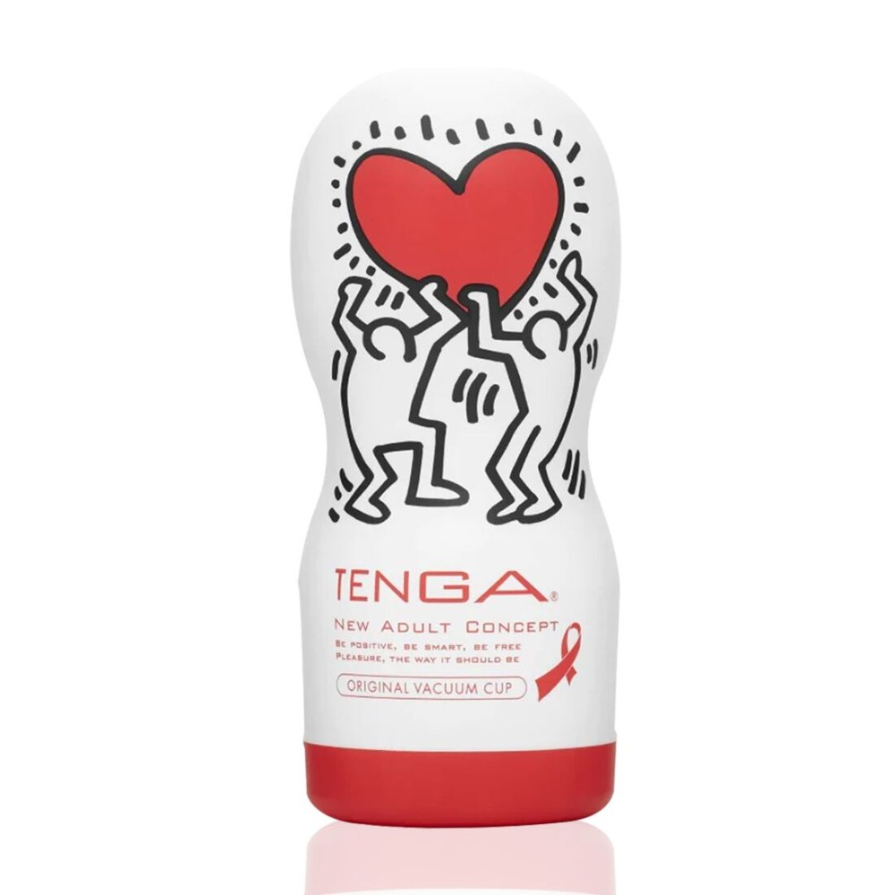 Мастурбатор Tenga Keith Haring Deep Throat Cup (глибоке горло) з вакуумною стимуляцією - зображення 1
