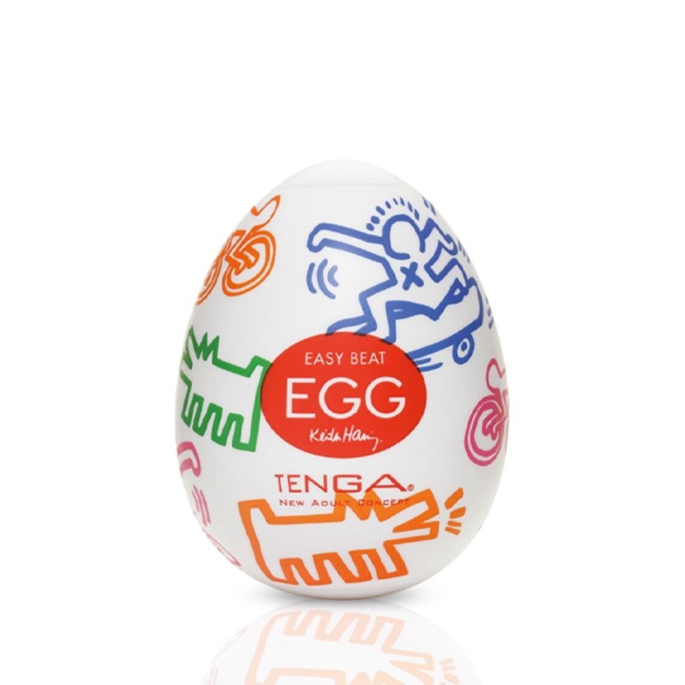 Мастурбатор-яйце Tenga Keith Haring Egg Street - зображення 1