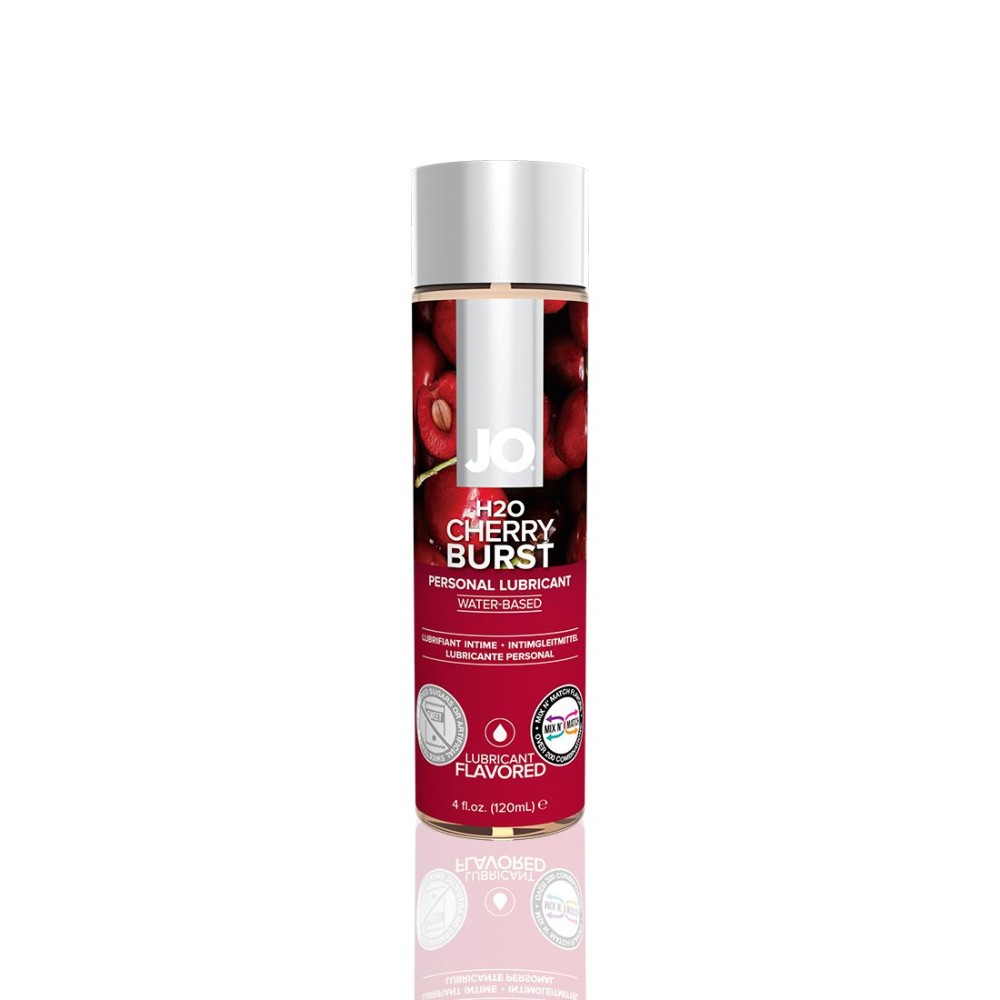 Змазка на водній основі JO H2O — Cherry Burst (120 мл) без цукру, рослинний гліцерин - зображення 1