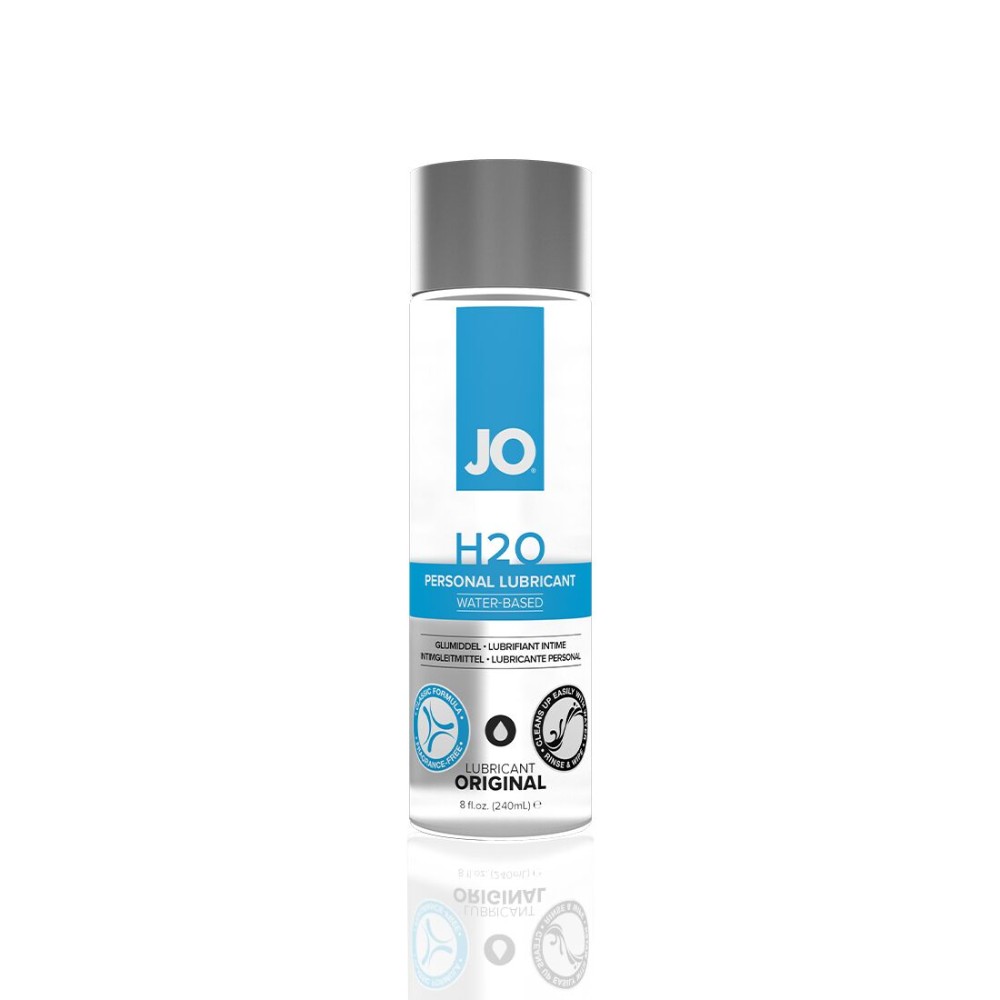 Змазка на водній основі JO H2O ORIGINAL (240 мл) оліїста і гладенька, рослинний гліцерин - зображення 1