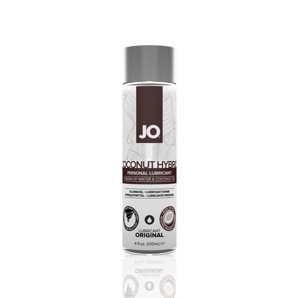 Змазка-крем з кокосовою олією JO Coconut Hybrid ORIGINAL (120 мл) біла - зображення 1